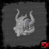 horned helmet grey