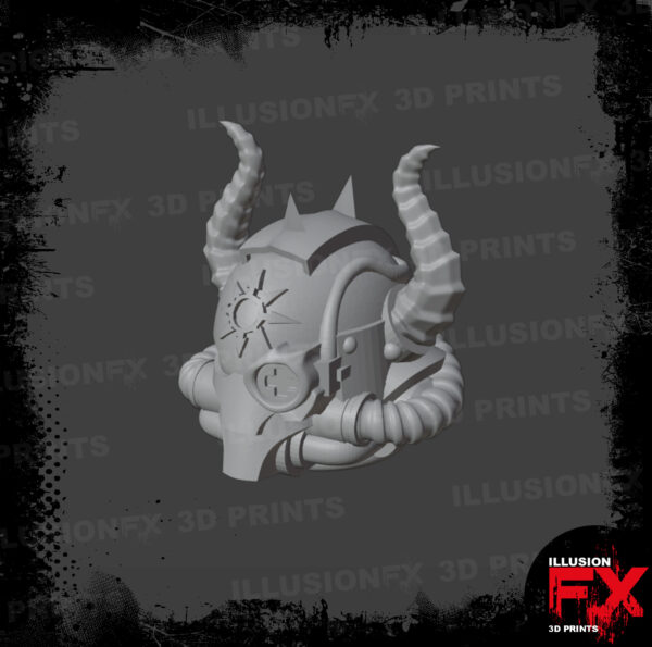 horned helmet grey