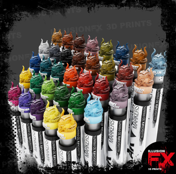 Armoured Chaos Helmet Pen Toppers - for AK Interactive Quick Markers armoured2