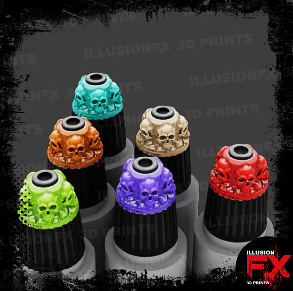 Skull Head Ring Cap Toppers skull head 1