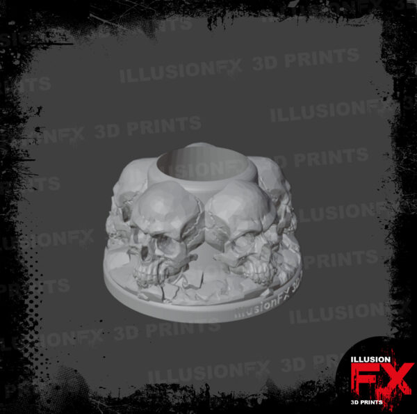 skull head grey