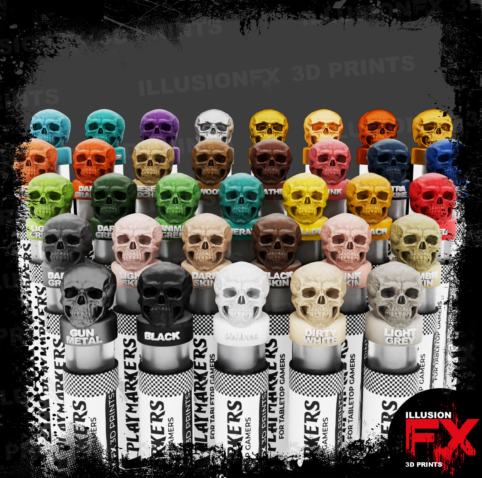 skull head pen toppers ak interactive play markers