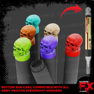 skull head army painter pen end toppers