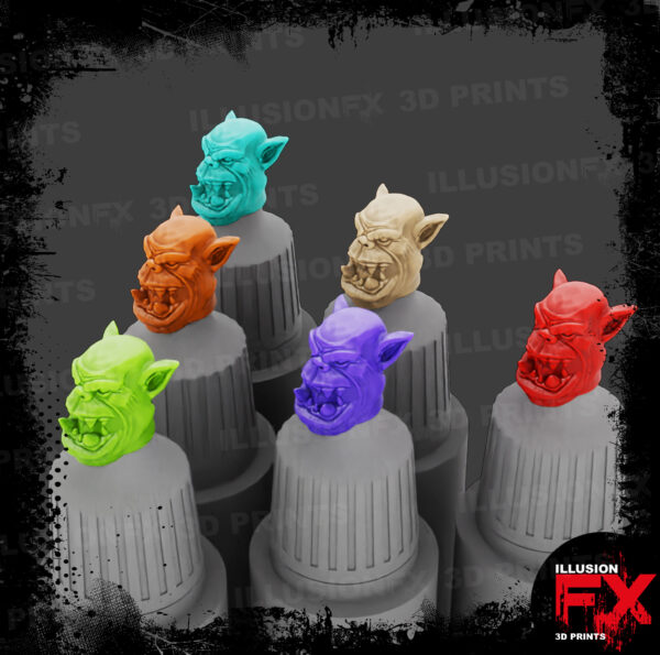 Ork Head Cap Toppers (Micro Size) space marine head cap toppers (micro size) (copy)