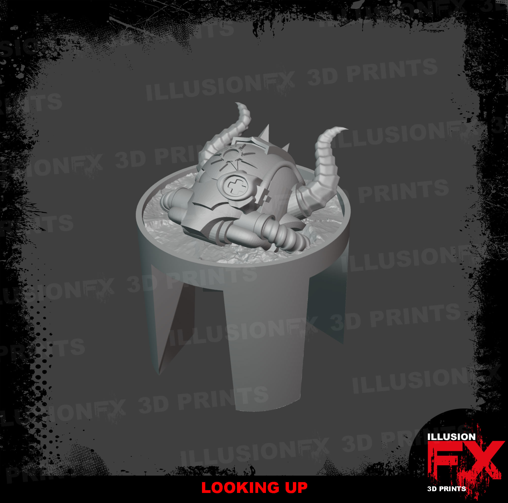 armoured chaos helmet grey up