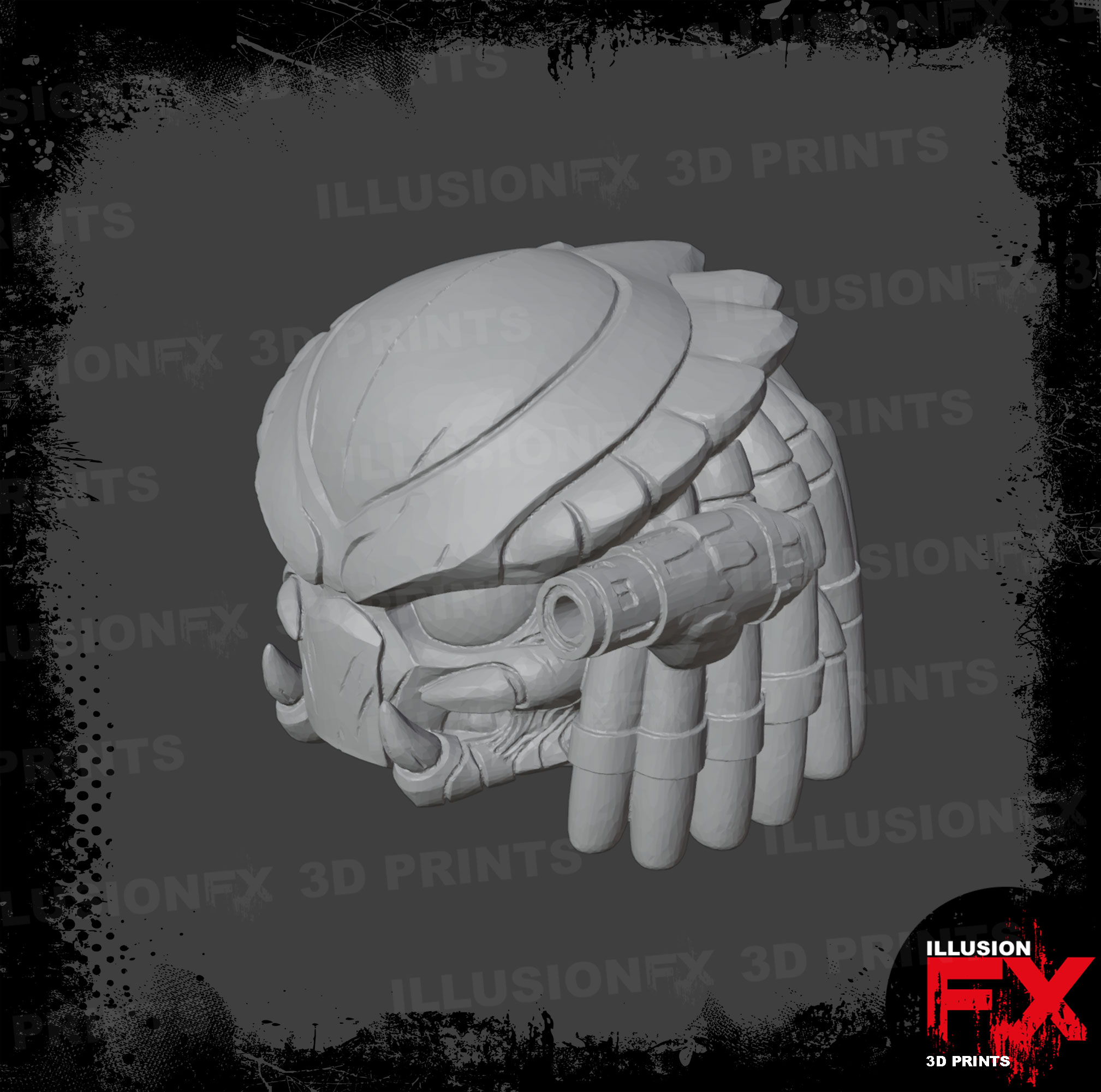 predator head grey
