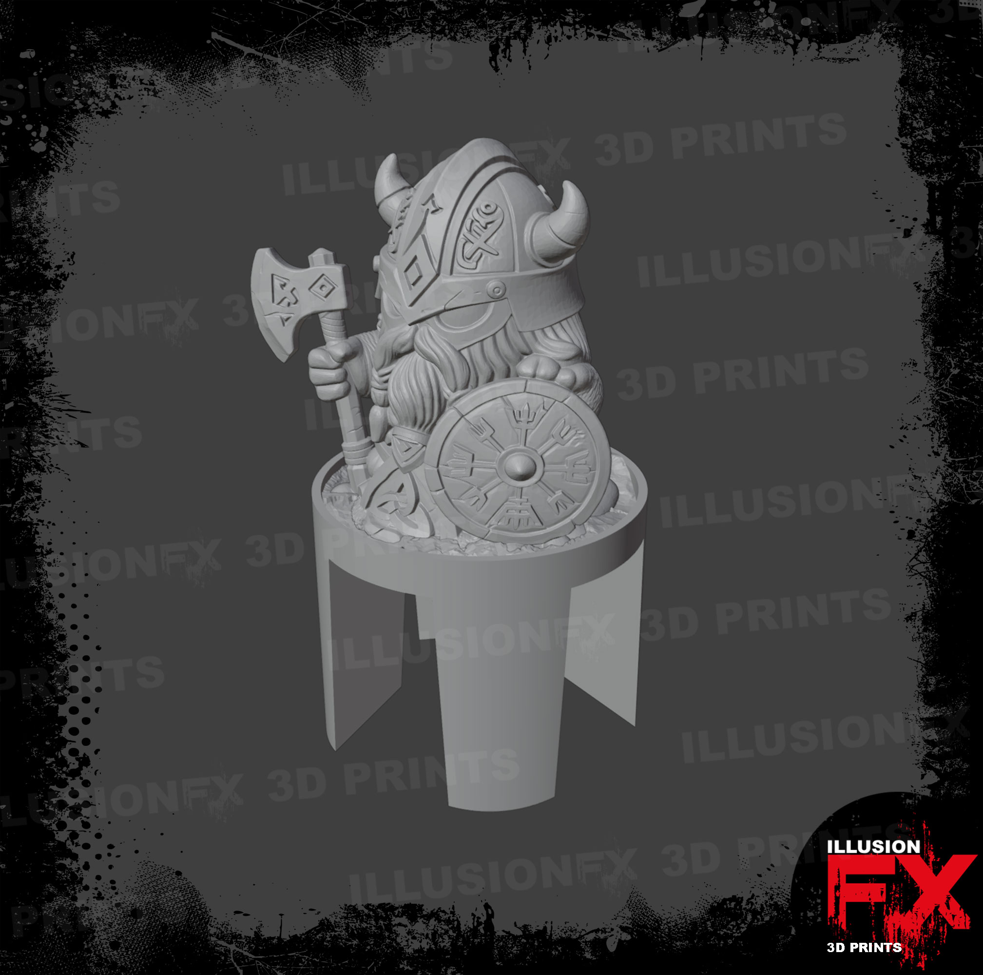 viking axe warrior grey