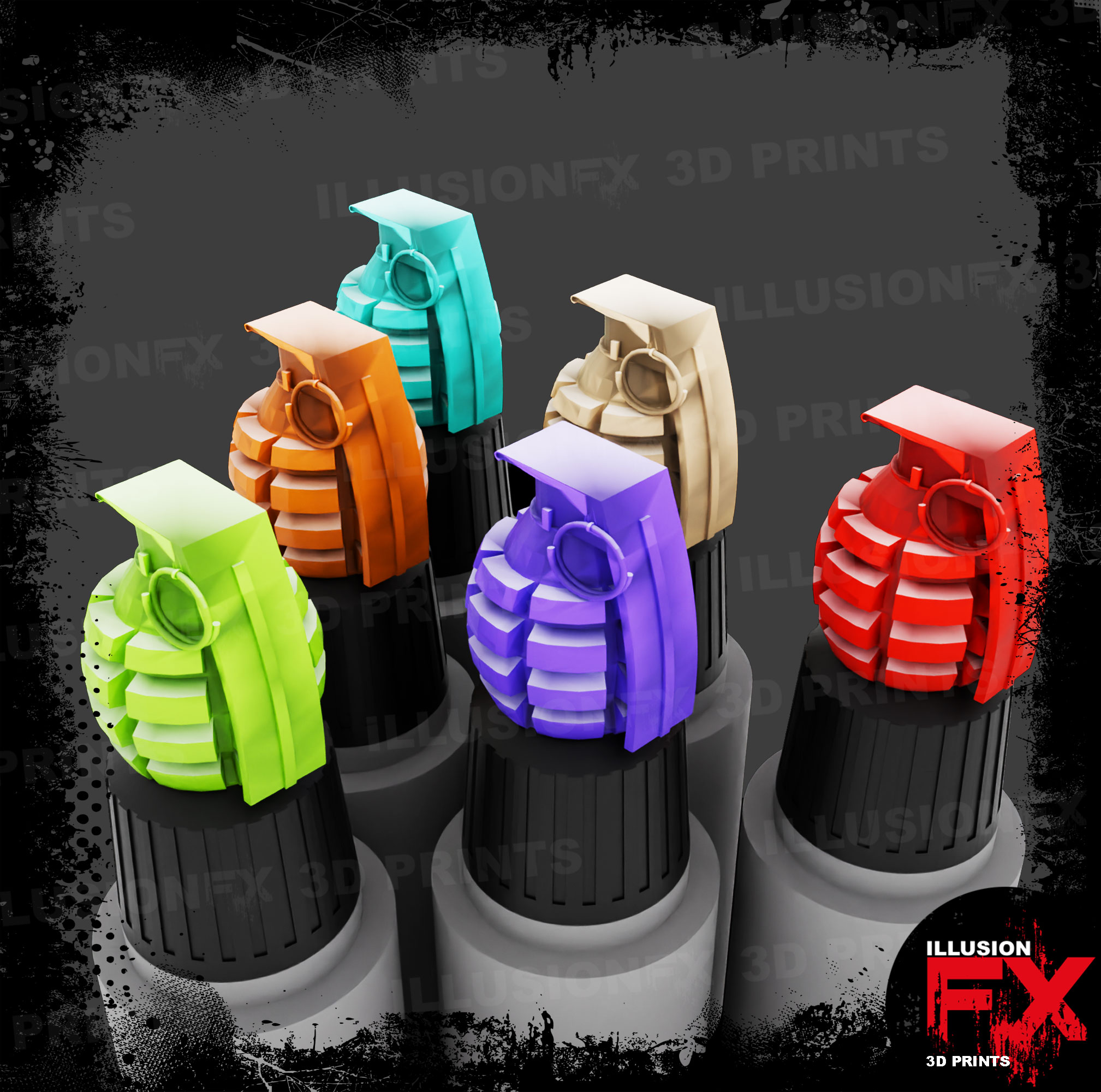 Grenade Cap Toppers (Large Size) greanade