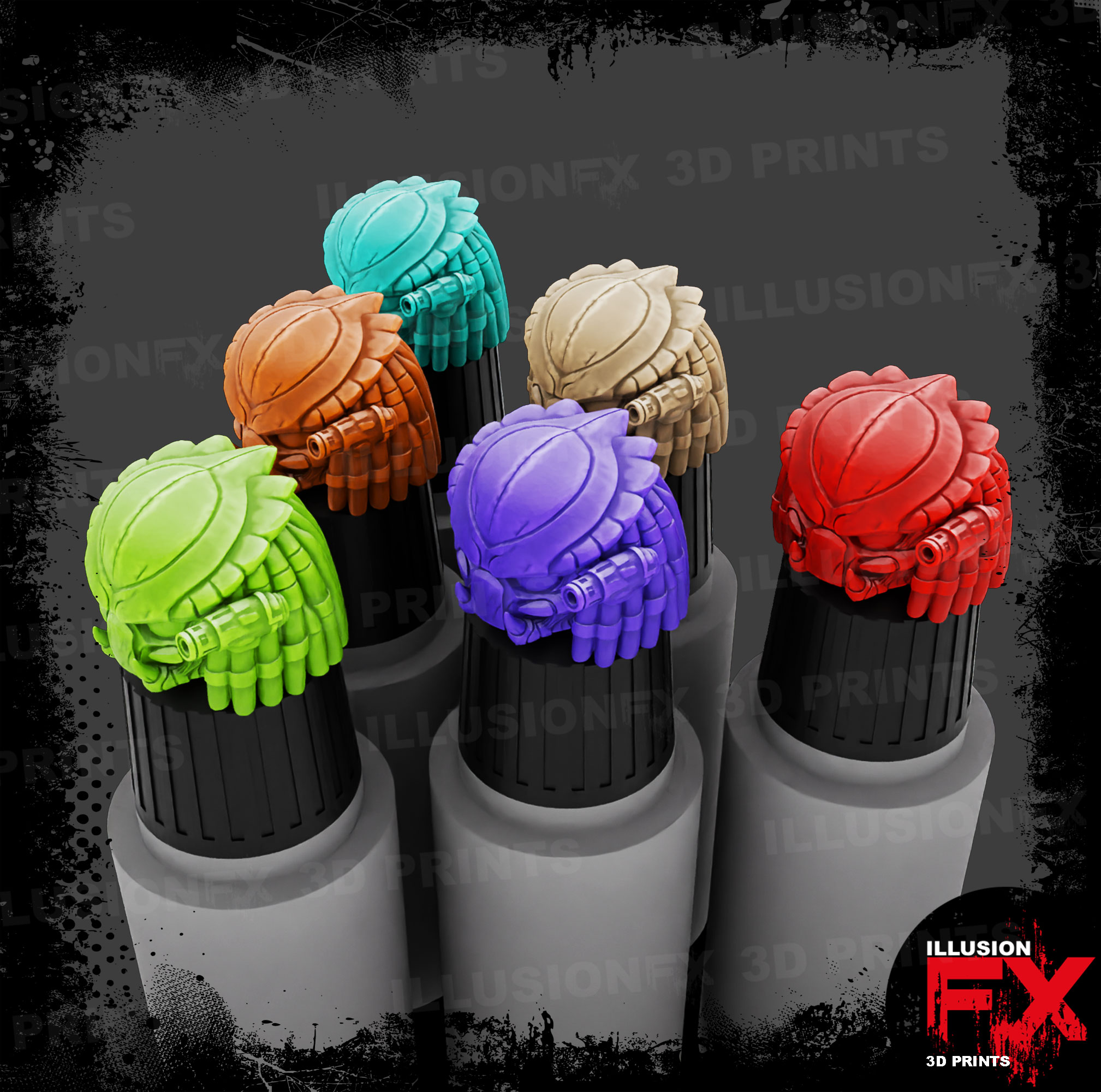 Predator Head Cap Toppers (Large Size) predator head 1