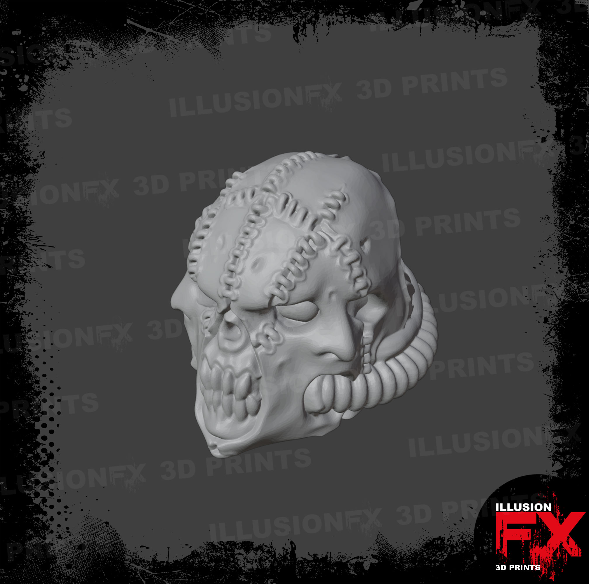skin face mask helmet grey