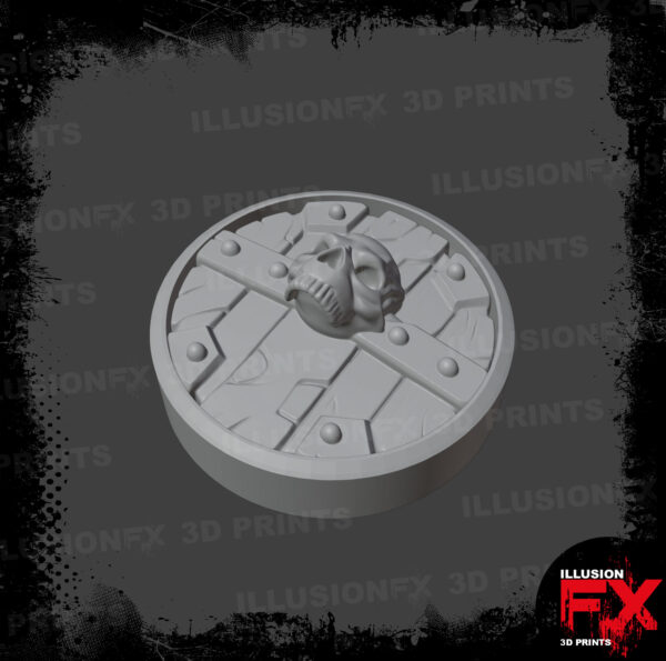 skull shield grey