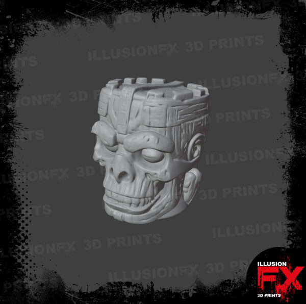 tiki head grey