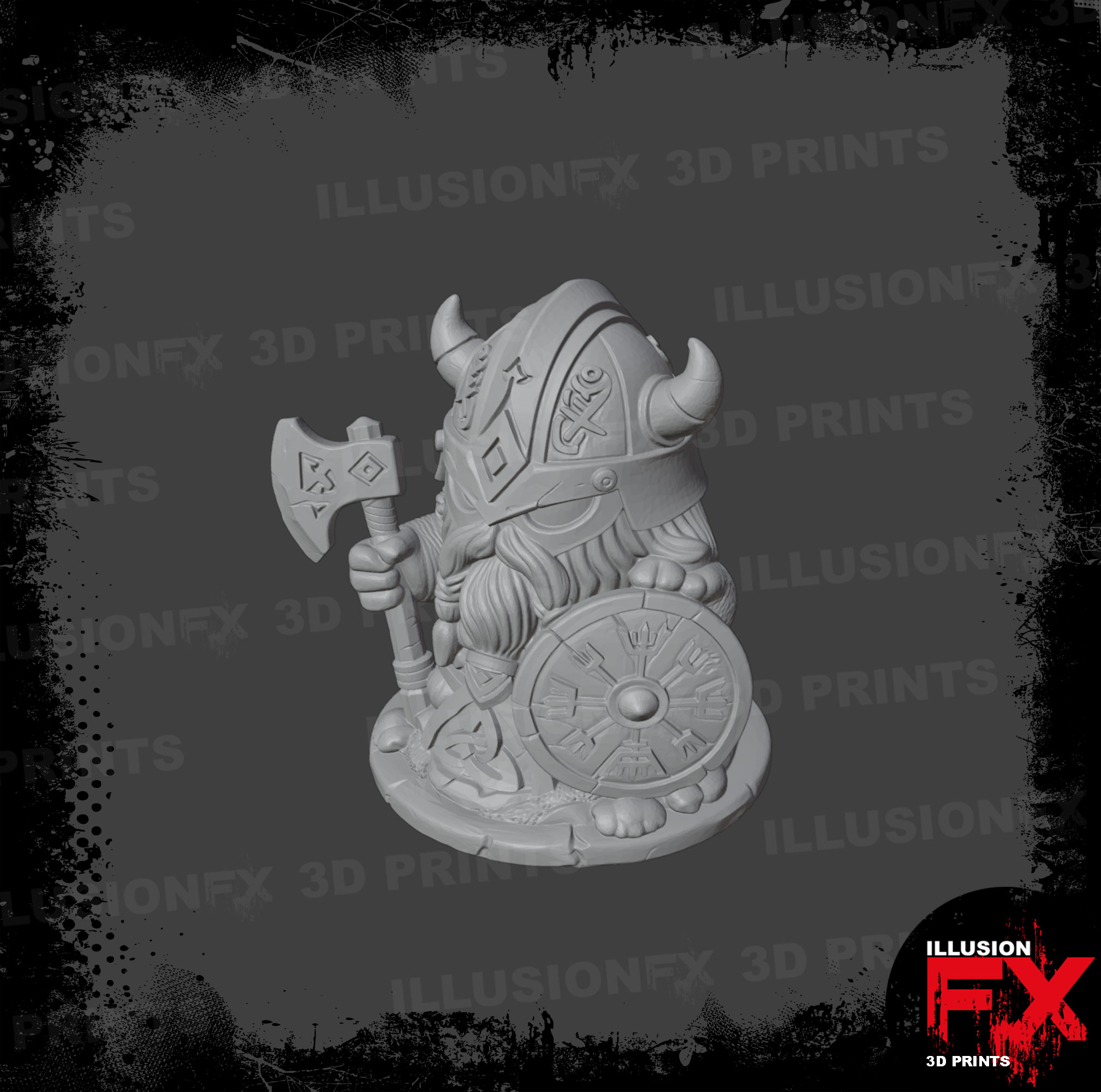 viking axe warrior grey