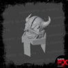 viking skull grey