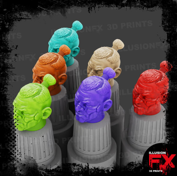 Cyberpunk Head Cap Toppers (Large Size) cyberpunk head 2