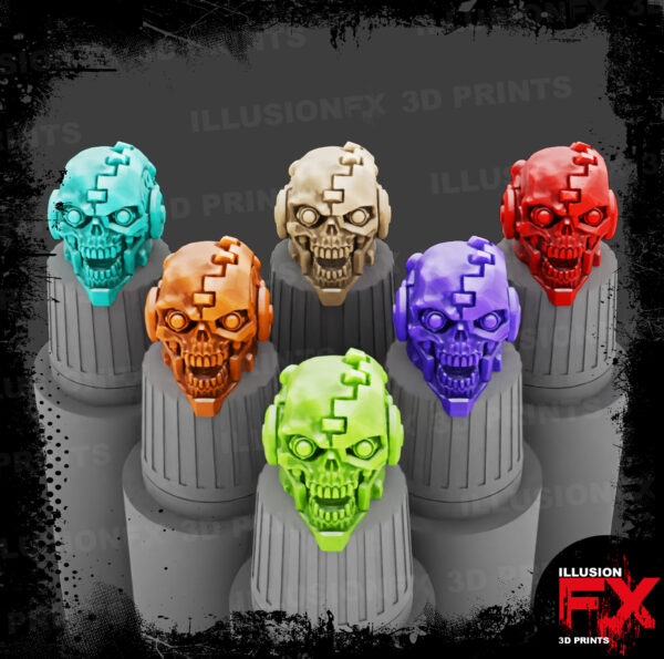 skull cyborg head