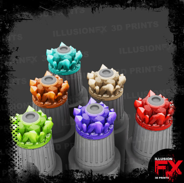 Crystal Ring Cap Toppers crystal